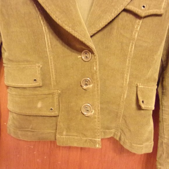 Tulle Chartreuse Green Corduroy Blazer jkt med - Picture 3 of 4